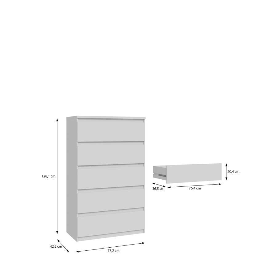 Komoda MAO z predali, bela