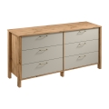 Komoda MENTA 170x81x47 cm hrast wotan/siva