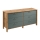 Komoda MENTA 170x81x47 cm, hrast Wotan/zelena