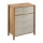 Komoda MENTA 90 x 108 x 47 cm hrast wotan/siva