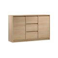 Komoda MIYABI 138x86x40 cm hrast Cremona