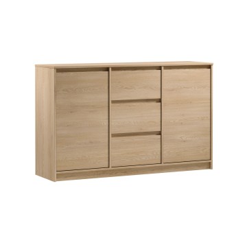 Komoda MIYABI 138x86x40 cm hrast Cremona