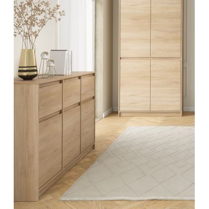Komoda MIYABI 138x86x40 cm hrast Cremona