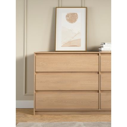Komoda MIYABI 181x86x40 cm hrast Cremona