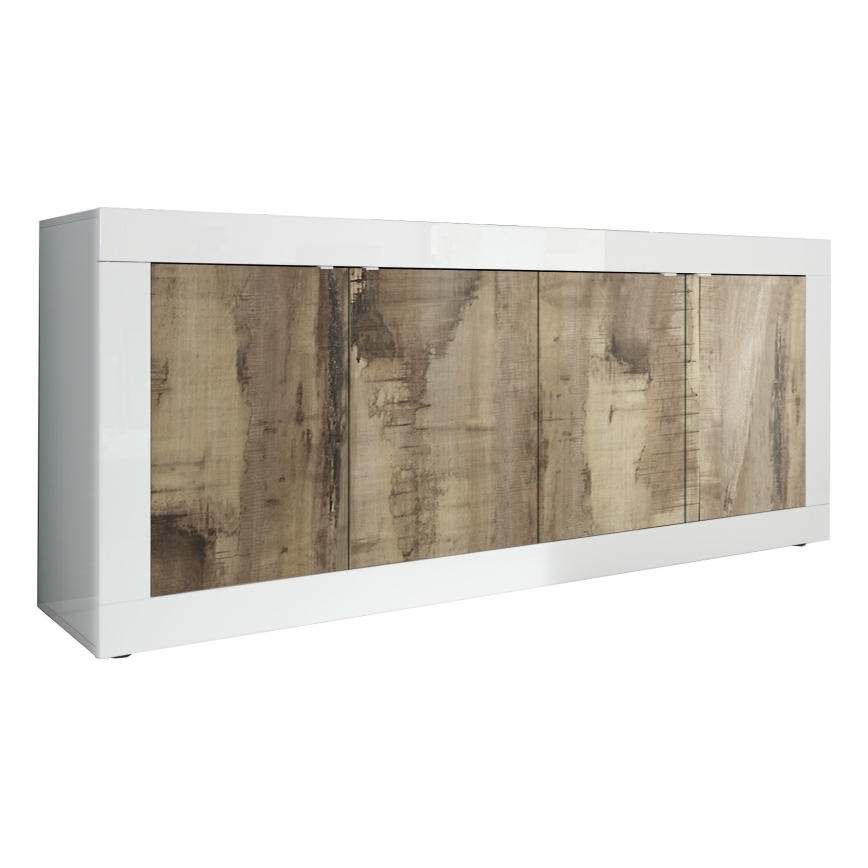 Komoda NERILA bela/rjava