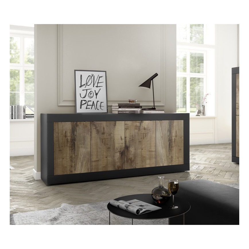 Komoda NERILA črna/rjava