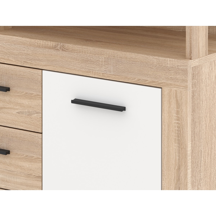 Komoda RUNA hrast sonoma/bela