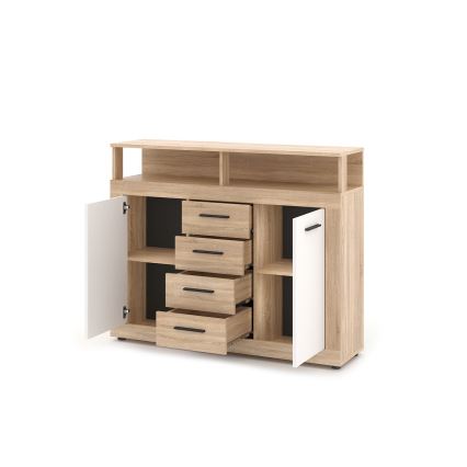 Komoda RUNA hrast sonoma/bela