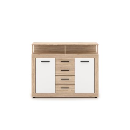 Komoda RUNA hrast sonoma/bela