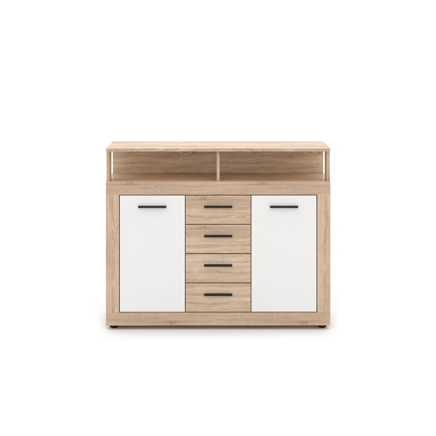 Komoda RUNA hrast sonoma/bela