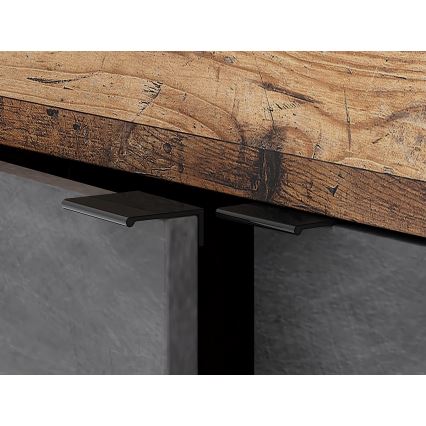 Komoda RUNEA temno rjava/antracitna