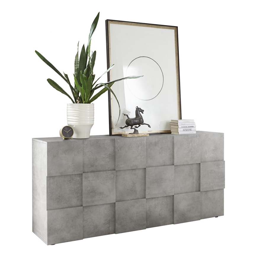 Komoda SERIAN, betonsko siva