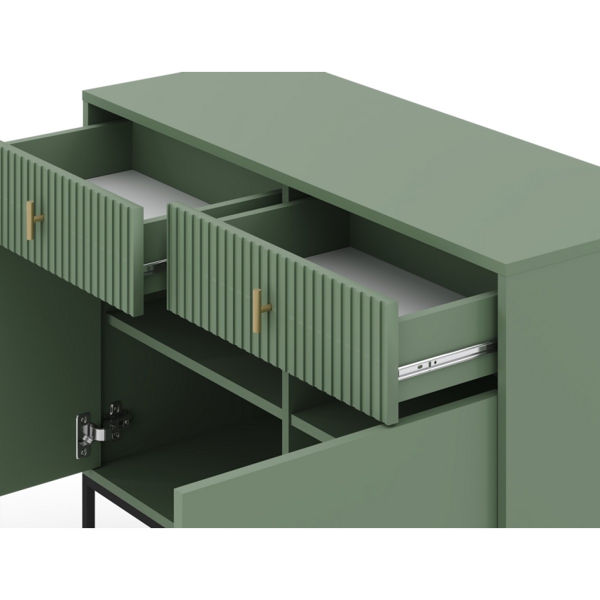 Komoda SUE zelena/črna