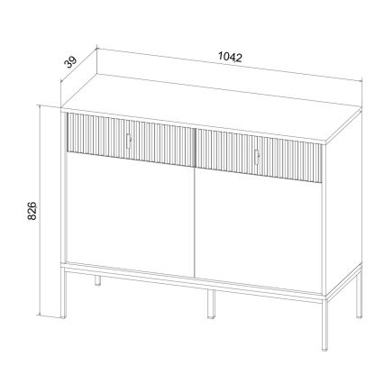 Komoda SUE zelena/črna