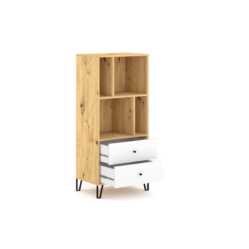 Komoda SULA hrast artisan/bela