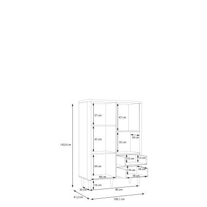 Komoda VIRO rjava/bež