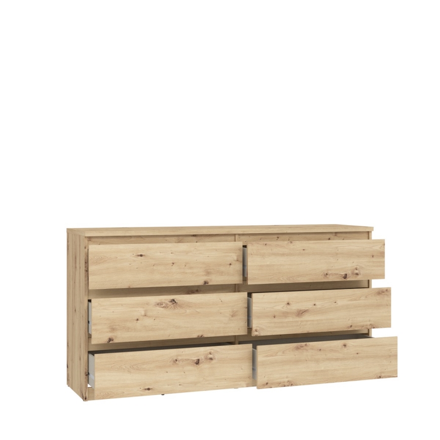 Komoda z predali MAO, artisanski hrast