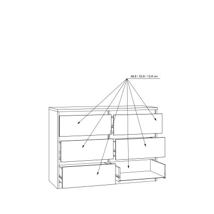 Komoda z predali MAO, hrast Artisan