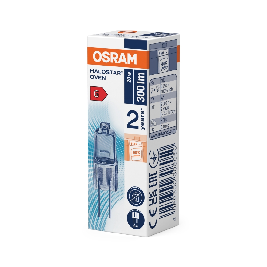 Komplet 10 žarnic za pečico HALOSTAR G4, 20 W, 12 V, 2700 K - Osram