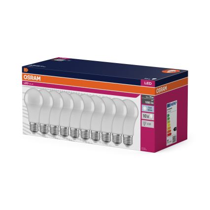Komplet 10x LED žarnic CLASSIC A75 E27/10W/230V 4000K - Osram
