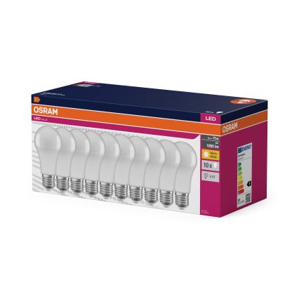 Komplet 10x LED žarnica CLASSIC A75 E27/10W/230V 2700K - Osram