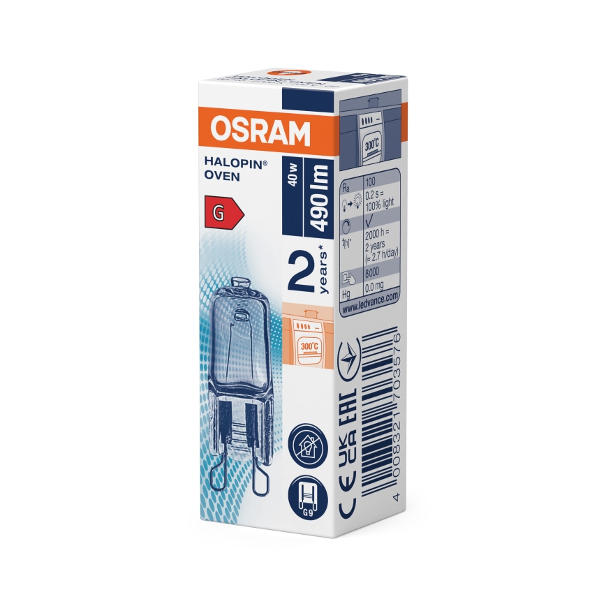 Komplet 10x žarnic za pečico HALOPIN G9/40W/230V 2700K - Osram