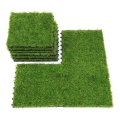 Komplet 11 kosov umetne trave 30x30 cm, 20 mm, zelena