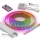 Komplet 1x DIGITAL RGBW zatemljiv LED trak/16,5W/230V, 5 m + 5x vgradni profil 1 m, srebrni/beli + daljinski upravljalnik