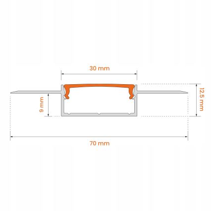 Komplet 1x zatemljiv LED RGBW trak NEO LITE MUSIC LED 24 W / 230 V, 5 m, IP65, Wi‑Fi (Tuya) + 5× vgradni profil 1 m (srebrna/bela) + daljinski upravljalnik