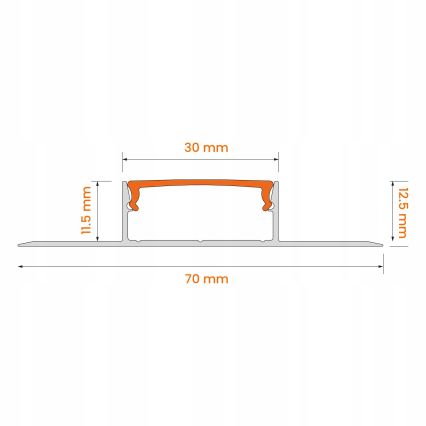Komplet 1x zatemljiv LED RGBW trak NEO LITE MUSIC LED/24W/230V, 5 m, IP65, Wi‑Fi Tuya + 5x vgradni profil 1 m, srebrna/bela + daljinski upravljalnik