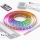 Komplet 1x LED RGBW zatemljiv trak DIGITAL LED/16,5 W/230 V, 5 m + 5x vgradni profil 1 m, srebrna/bela + daljinski upravljalnik