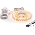 Komplet 1x LED trak MYLIVING LIGHTSTRIP LED/22W/230V 5 m + 5x vgradni profil 1 m črna/bela