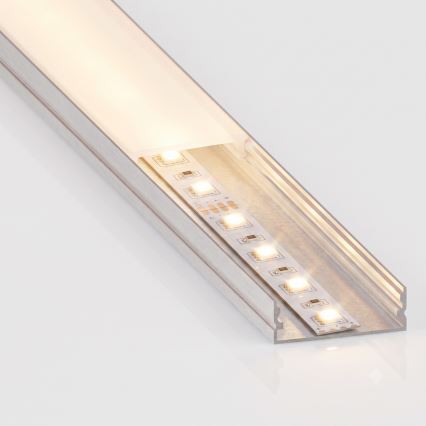 Komplet 1x LED trak MYLIVING LIGHTSTRIP LED/22W/230V 5 m + 5x vgradni profil 1 m srebrna/bela