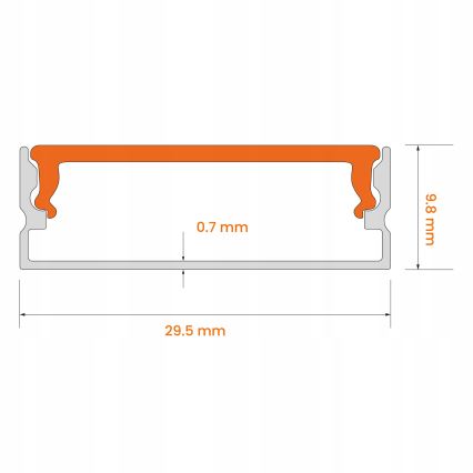 Komplet 1x LED trak MYLIVING LIGHTSTRIP LED/22W/230V 5 m + 5x vgradni profil 1 m srebrna/bela