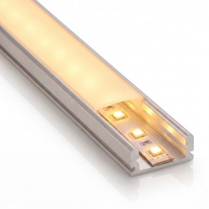 Komplet: 1x LED trak MYLIVING LIGHTSTRIP LED/22W/230V, 5 m + 5x vgradni profil 1 m, srebrna/bela