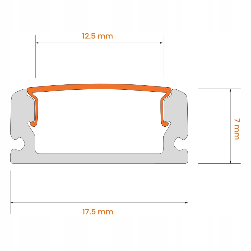 Komplet: 1x LED trak MYLIVING LIGHTSTRIP LED/22W/230V, 5 m + 5x vgradni profil 1 m, srebrna/bela