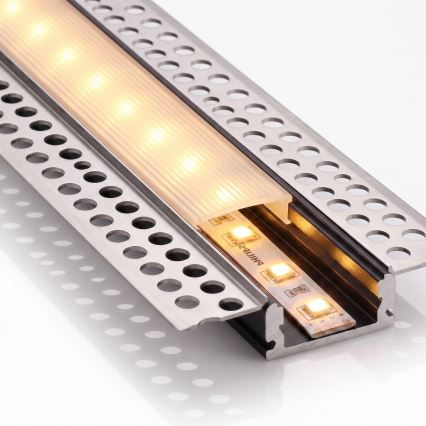 Komplet 1x LED trak MYLIVING LIGHTSTRIP LED/22W/230V 5 m + 5x vgradni profil 1 m srebrna/bela