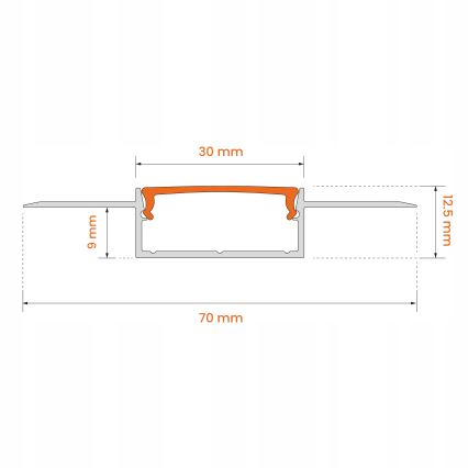 Komplet 1x LED trak MYLIVING LIGHTSTRIP LED/22W/230V 5 m + 5x vgradni profil 1 m srebrna/bela