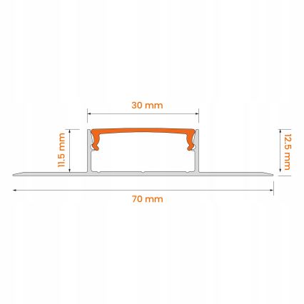 Komplet 1x LED trak MYLIVING LIGHTSTRIP LED/22W/230V 5 m + 5x vgradni profil 1 m srebrna/bela