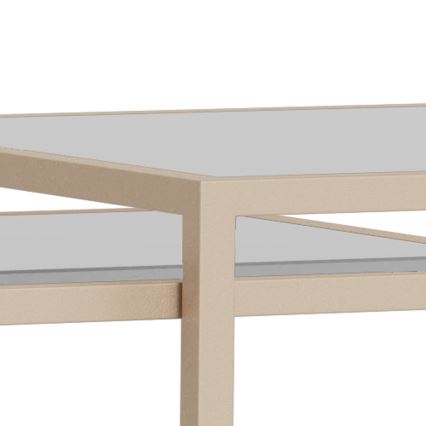 Komplet 2 kosov konferenčnih mizic SARON 90x50 cm siva/prozorna