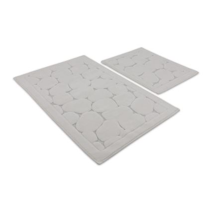 Komplet 2 kosov kopalniških preprog LINO 60/100 cm, kremne