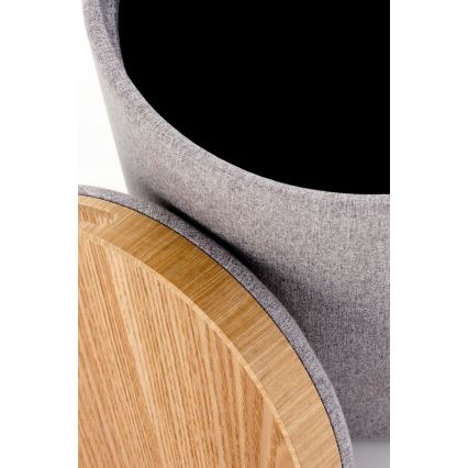 Komplet 2 taburejev AVIKO, premer 38/45 cm, siva/bež