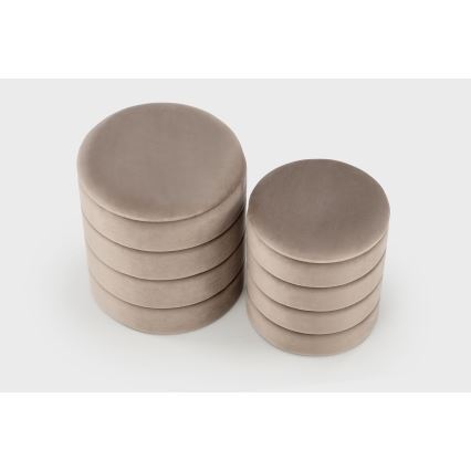 Komplet 2 taburejev PAX, premer 33/40 cm, taupe