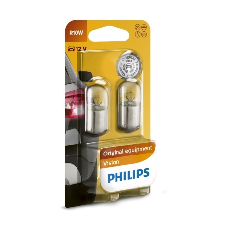 KOMPLET 2x Avto žarnica Philips VISION 12814B2 BA15s/10W/12V
