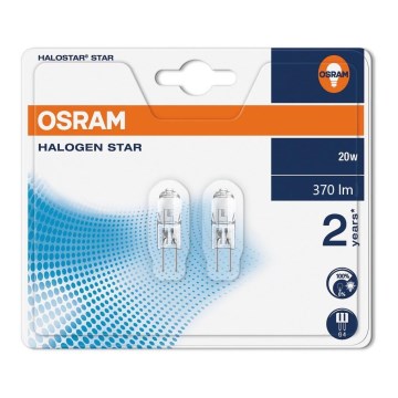 KOMPLET 2x Halogenska žarnica HALOSTAR G4/20W/12V 2700K - Osram