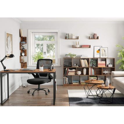 Komplet 2x klubska mizica TALIA rjava/črna