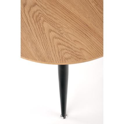 Komplet 2x klubska mizica ZENYA hrast/črna