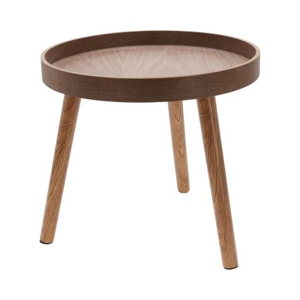 Komplet 2x konferenčna mizica VERDE, premera 60/38 cm, oreh