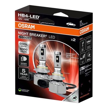 Komplet 2x LED avtomobilska žarnica NIGHT BREAKER SMART HB4 P22d/10W/12V 6000K - Osram