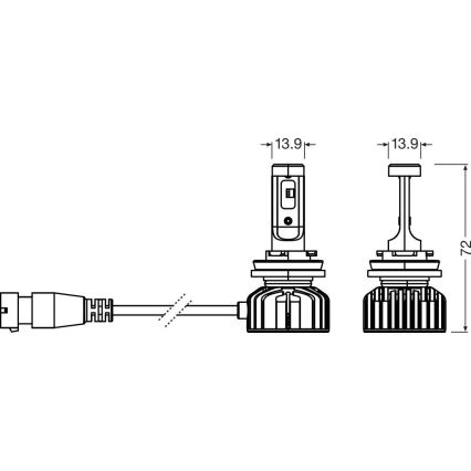Komplet 2x LED avtomobilska žarnica NIGHT BREAKER SMART HB4 P22d/10W/12V 6000K - Osram